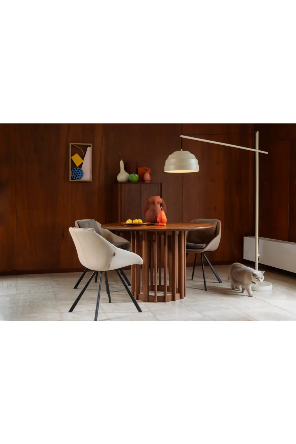 Upholstered Shell Dining Chairs (2) | Dutchbone Wakefield