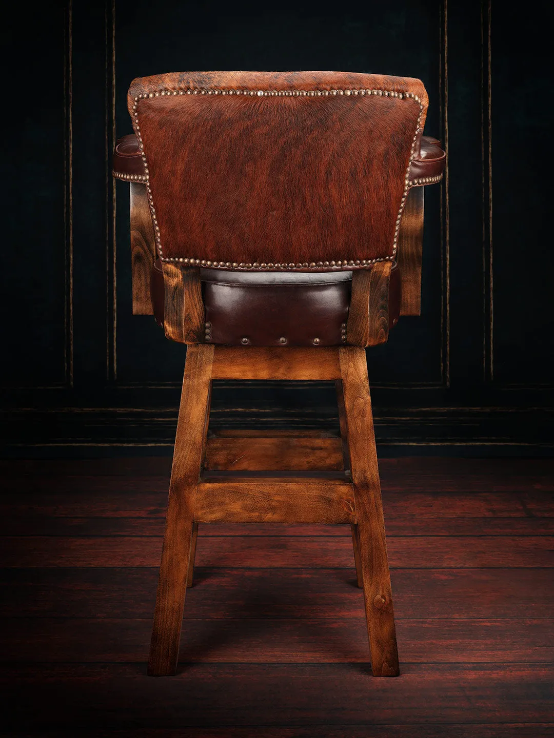Western Cowhide Chisum Bar Stool