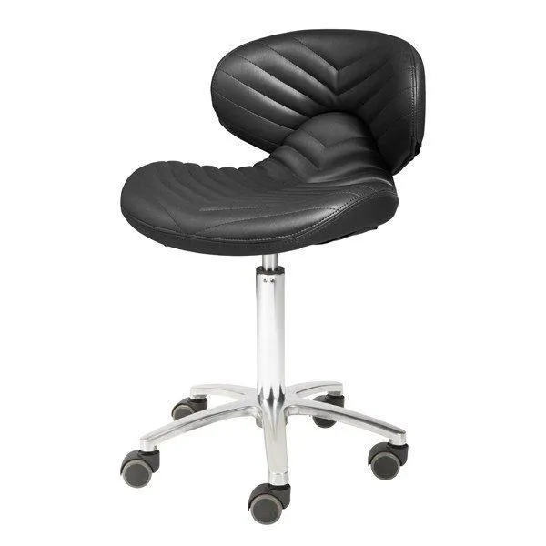 Whale Spa Chevron High-Base Manicure Technician Stool