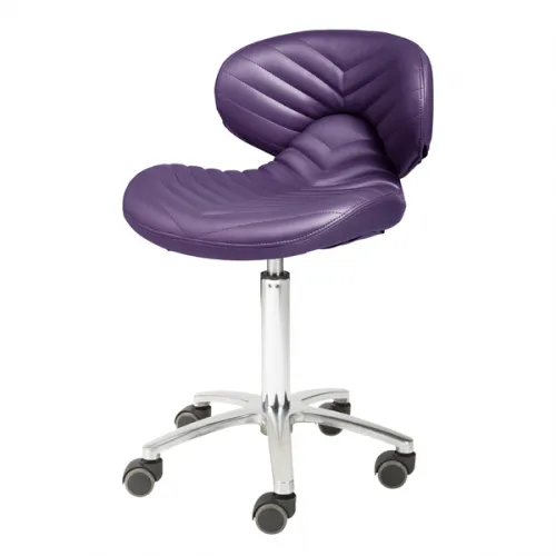 Whale Spa Chevron High-Base Manicure Technician Stool
