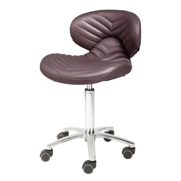 Whale Spa Chevron High-Base Manicure Technician Stool