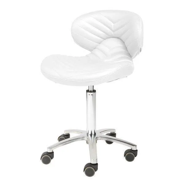Whale Spa Chevron High-Base Manicure Technician Stool