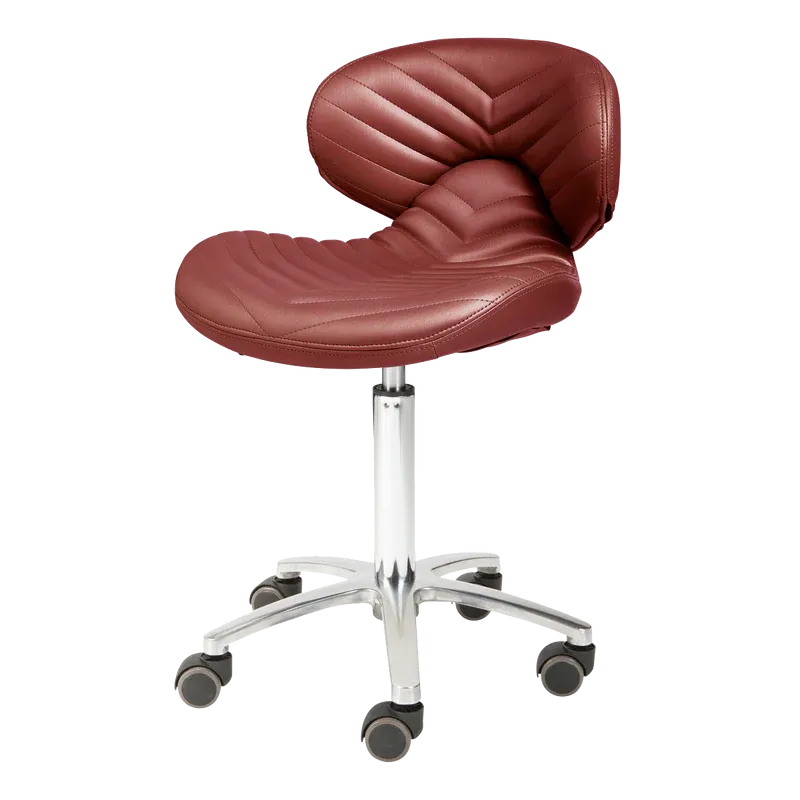 Whale Spa Chevron High-Base Manicure Technician Stool