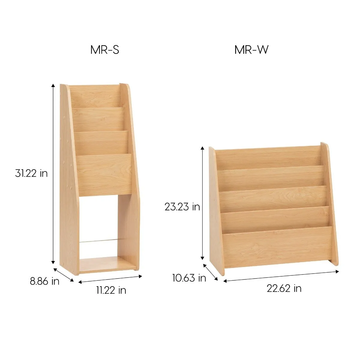 Wide 4 Pocket Magazine Rack