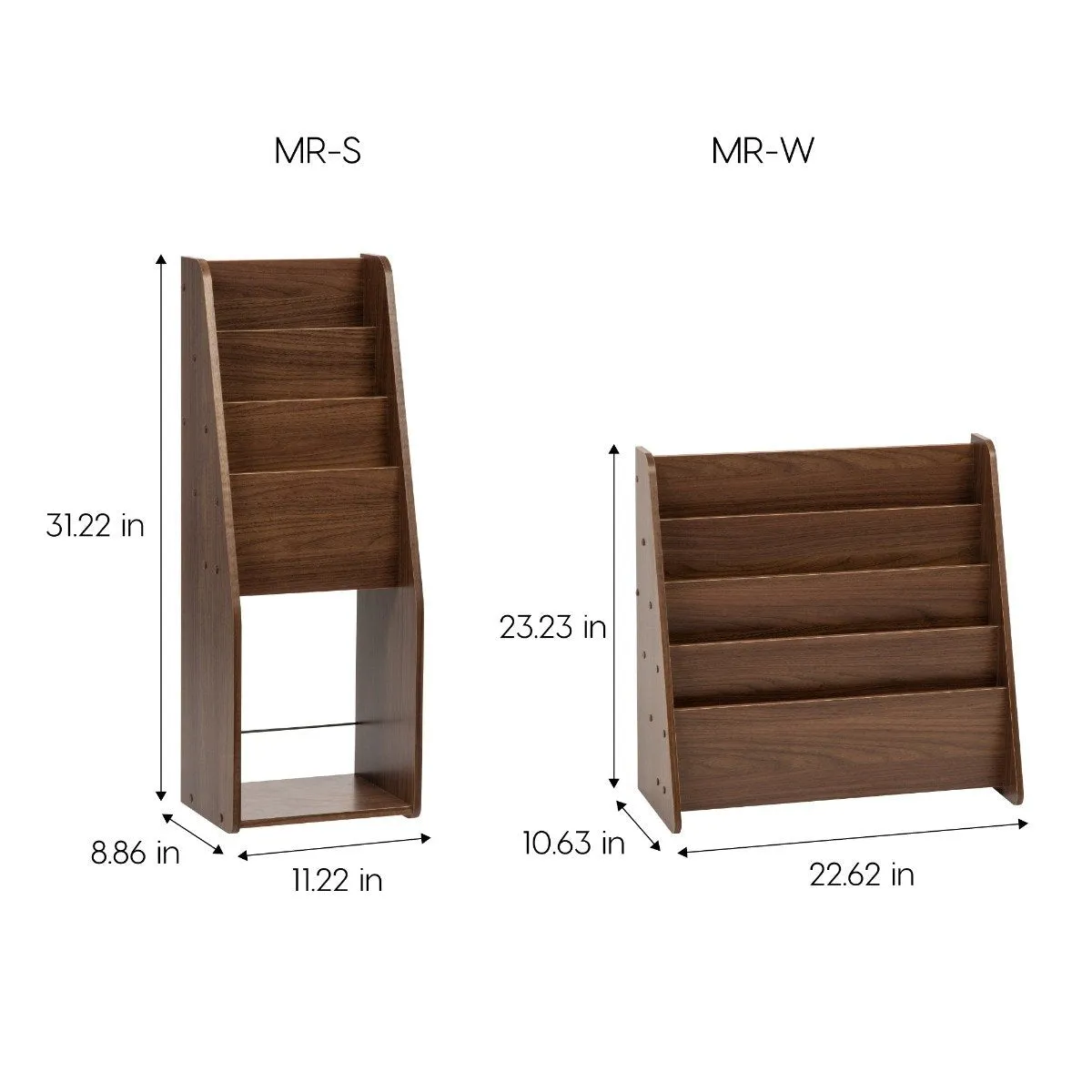 Wide 4 Pocket Magazine Rack