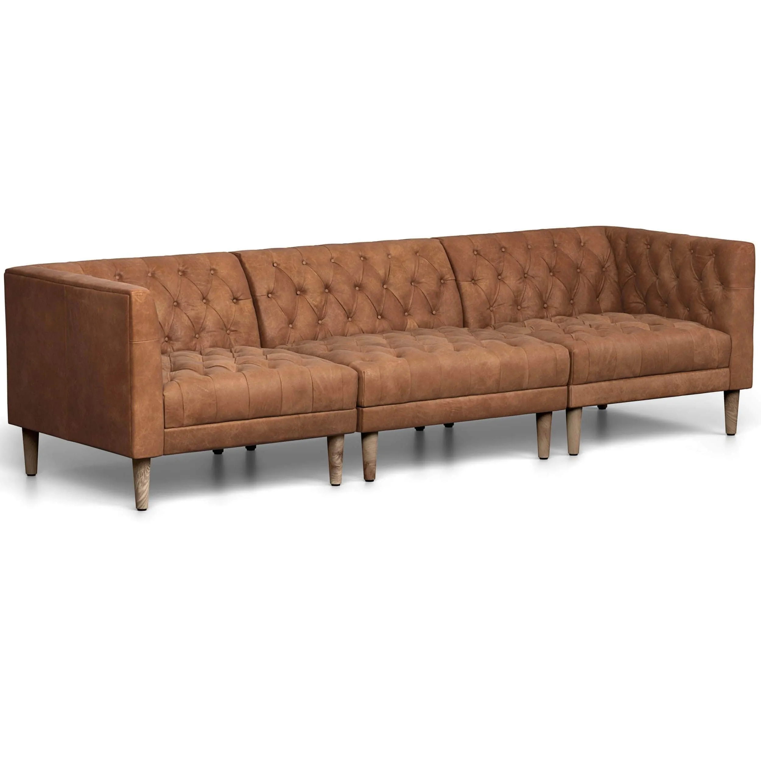 Williams Leather 3 Piece Sofa