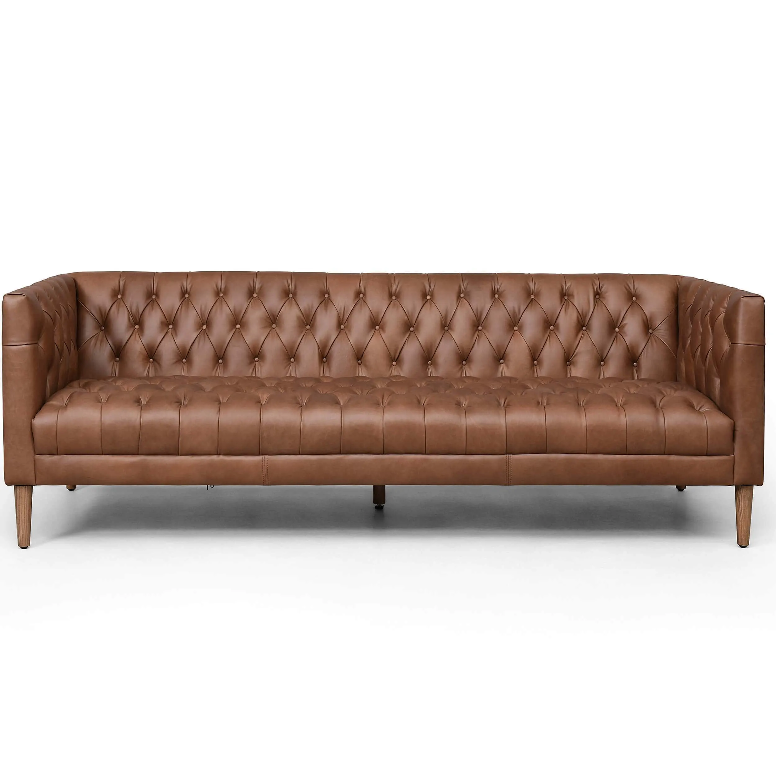 Williams Leather 90" Sofa, Washed Chocolate