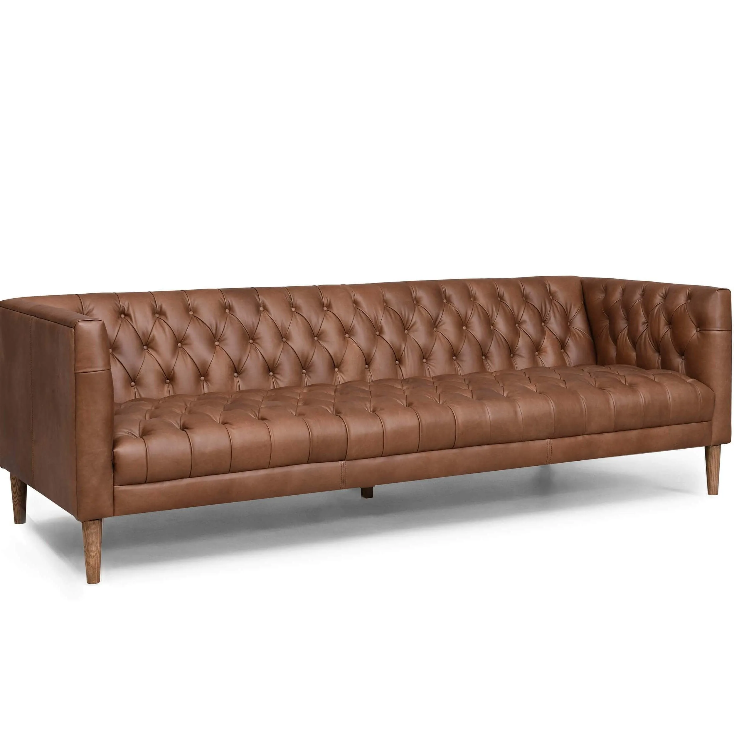 Williams Leather 90" Sofa, Washed Chocolate
